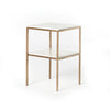 End Table - Piet 2 Shelves Gold & Marble