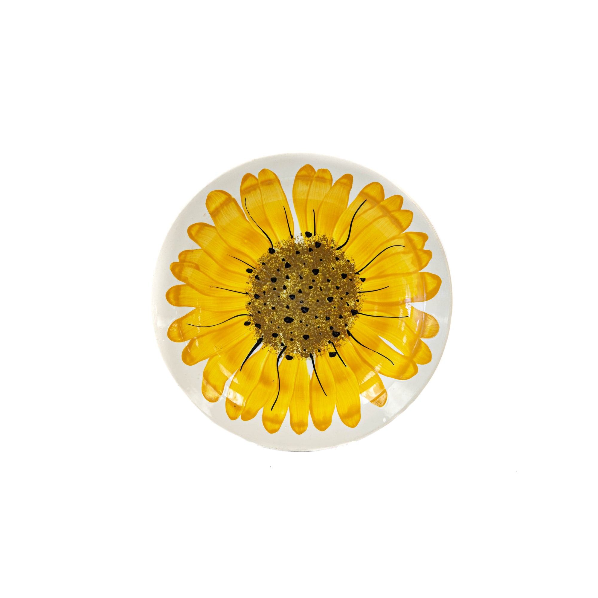 Plate - White w/ Sunflower