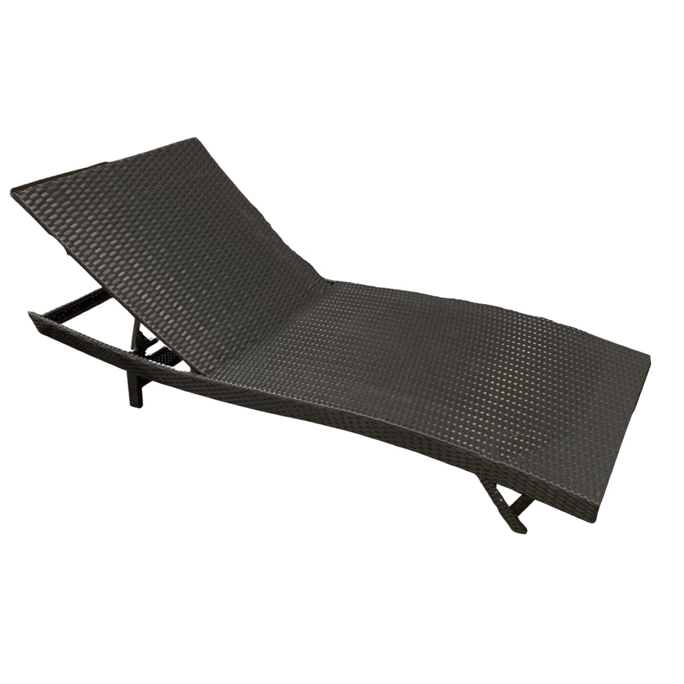 Outdoor Lounger - Adjustable Black