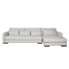 Sectional - Chill Soft Grey w/ Wood Base Right Arm Chaise - 129"