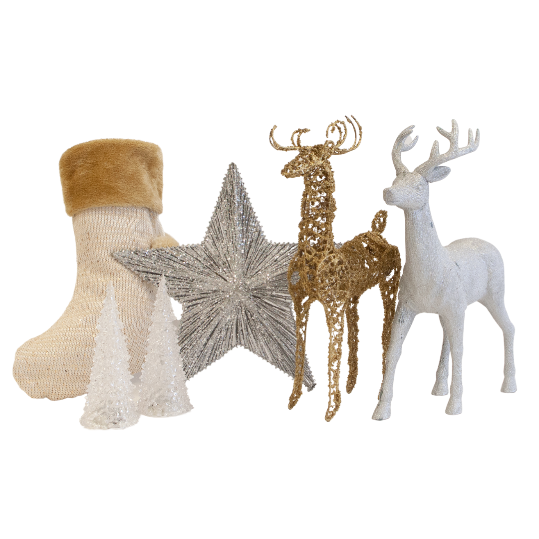 Christmas Decor - Assorted Ornaments & Stockings