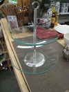 2 Tier Cake Plate Glass Clear