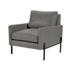 Accent Chair - Stryker Blue Leather w/ Black Legs