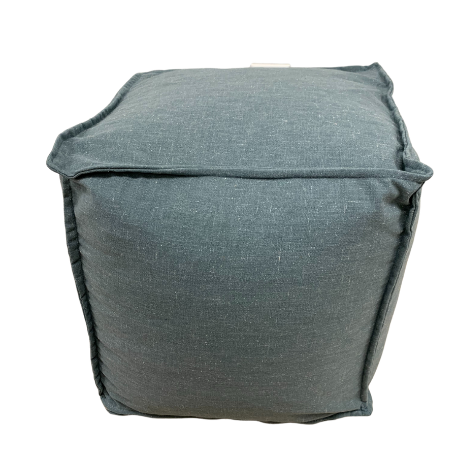 Pouf - Cube Aqua w/ Cream Flecks