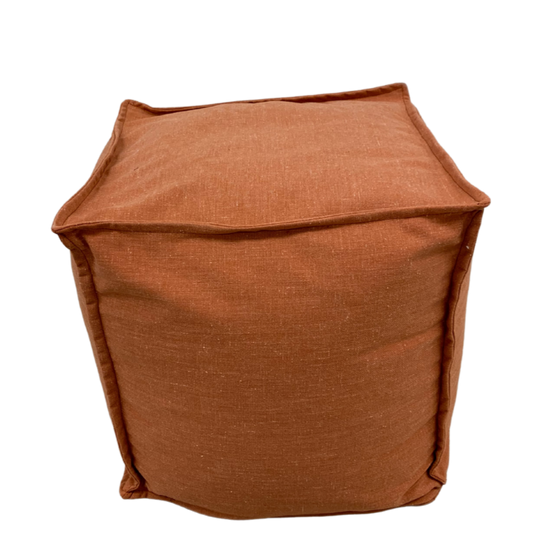 Pouf - Cube Orange w/ Cream Flecks