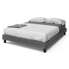 Bed - Queen Upholstered Textured Grey