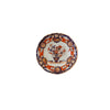 Plate - Small White w/ Gold, Navy & Orange Floral Pattern