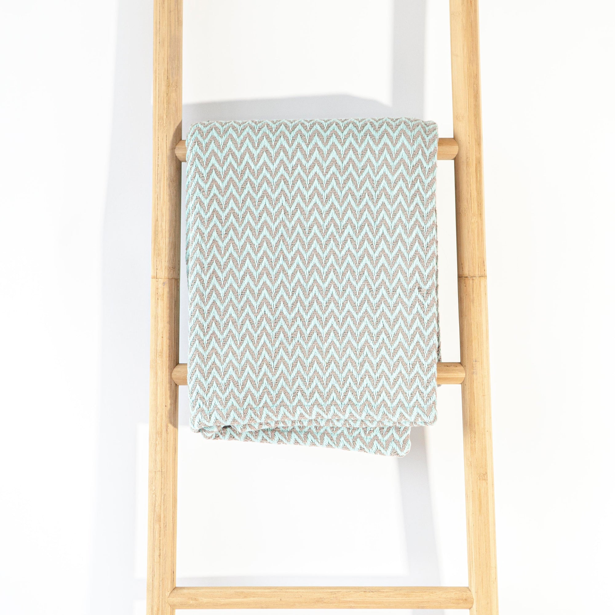 Turquoise & Grey Chevron