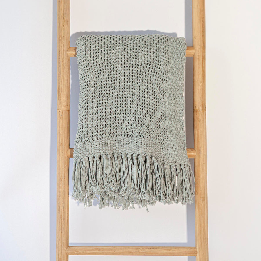 Open Knit Mist Green