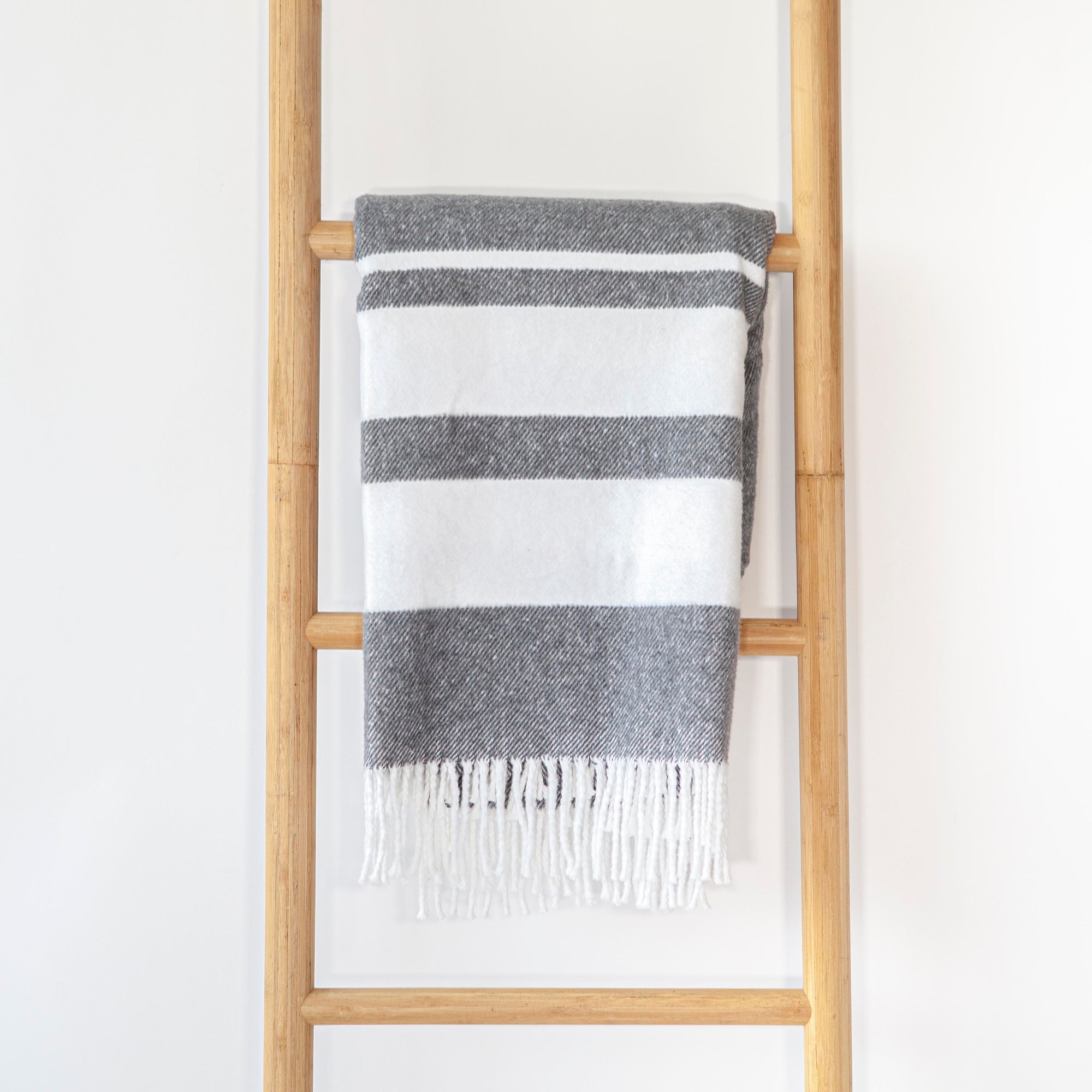 Dark Grey w/ White Stripes