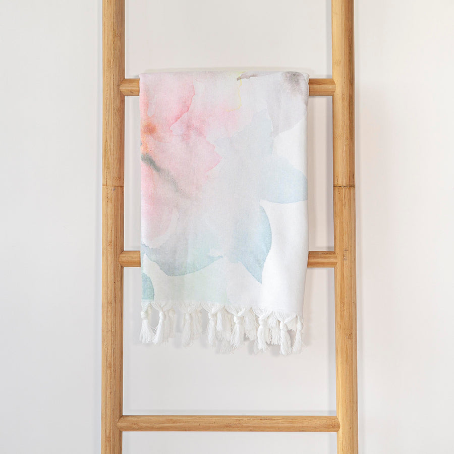 White w/ Floral Watercolour