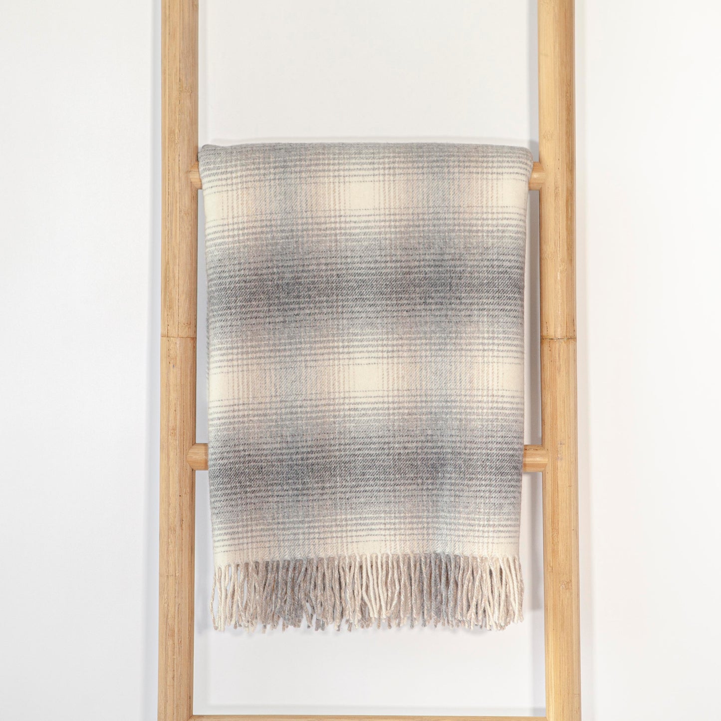 Cream & Grey Plaid