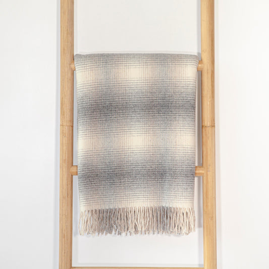 Cream & Grey Plaid