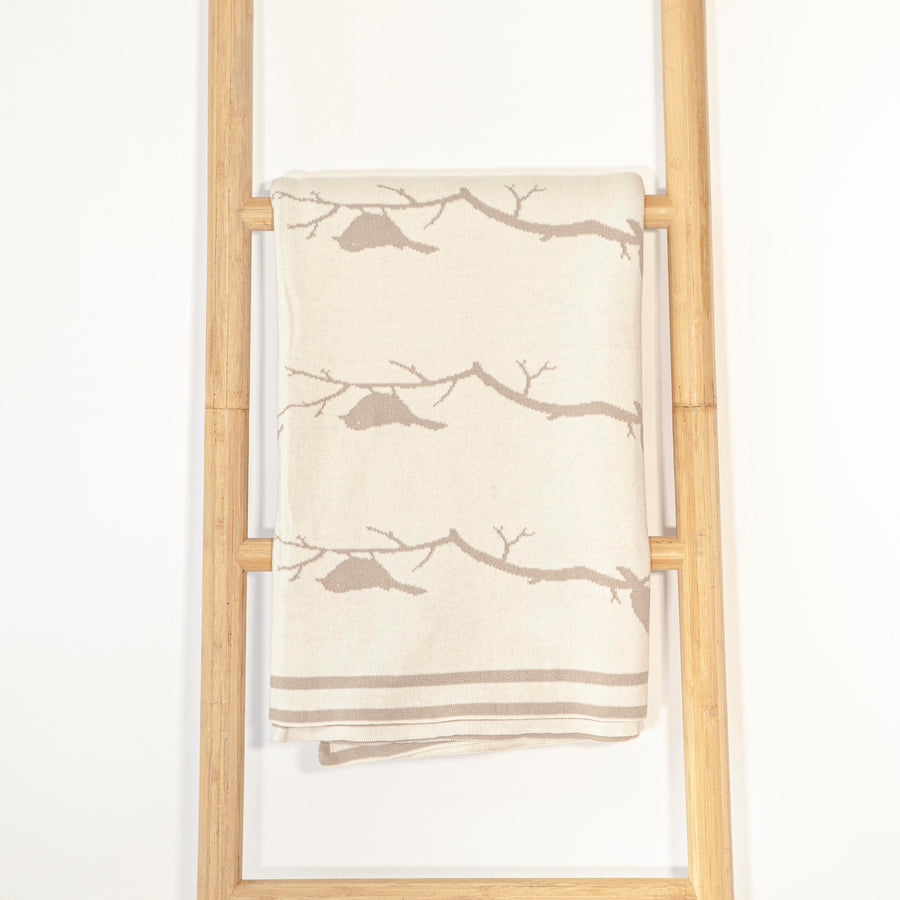 Taupe w/ Bird Pattern