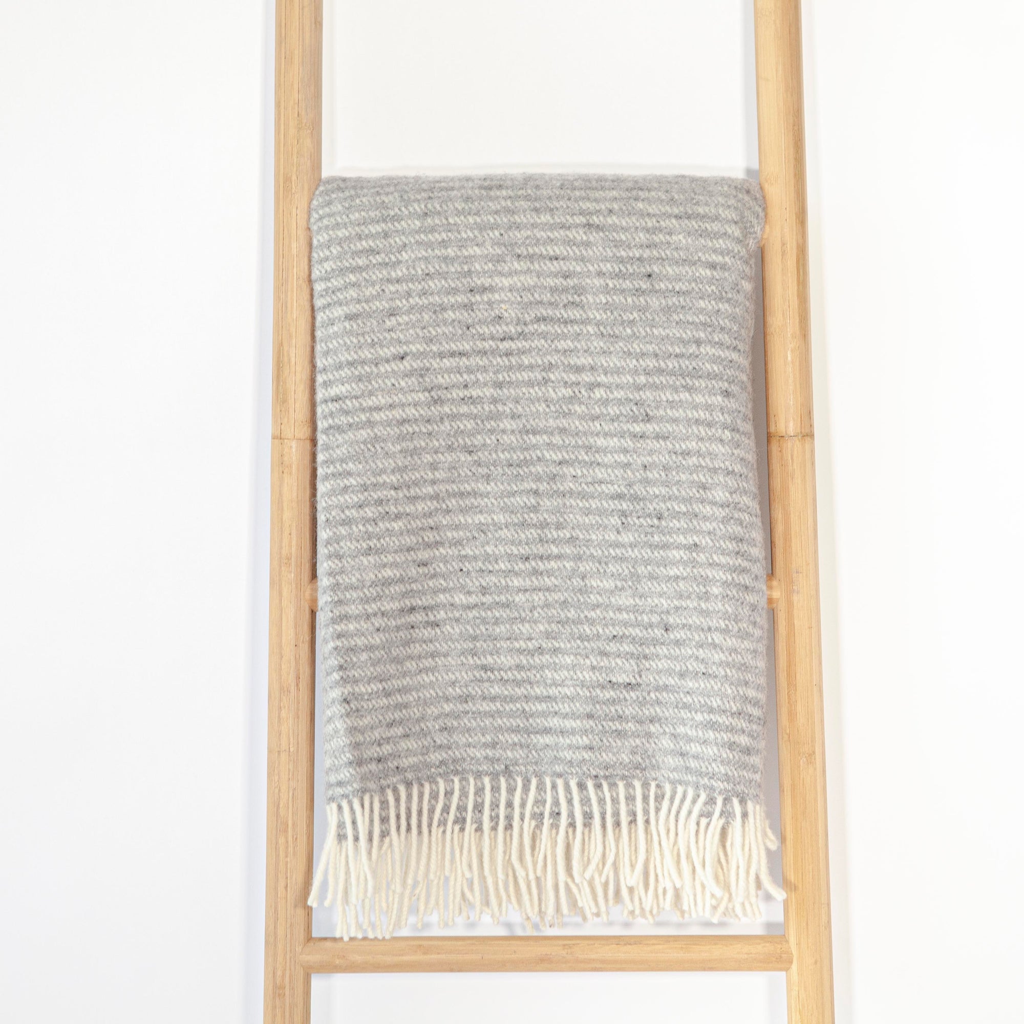 Ralph Light Grey Stripes w/ Fringe