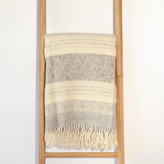 Freja Stripe Cream & Grey