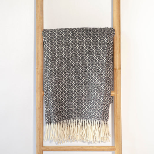 Dahlia Grey Lattice w/ Fringe