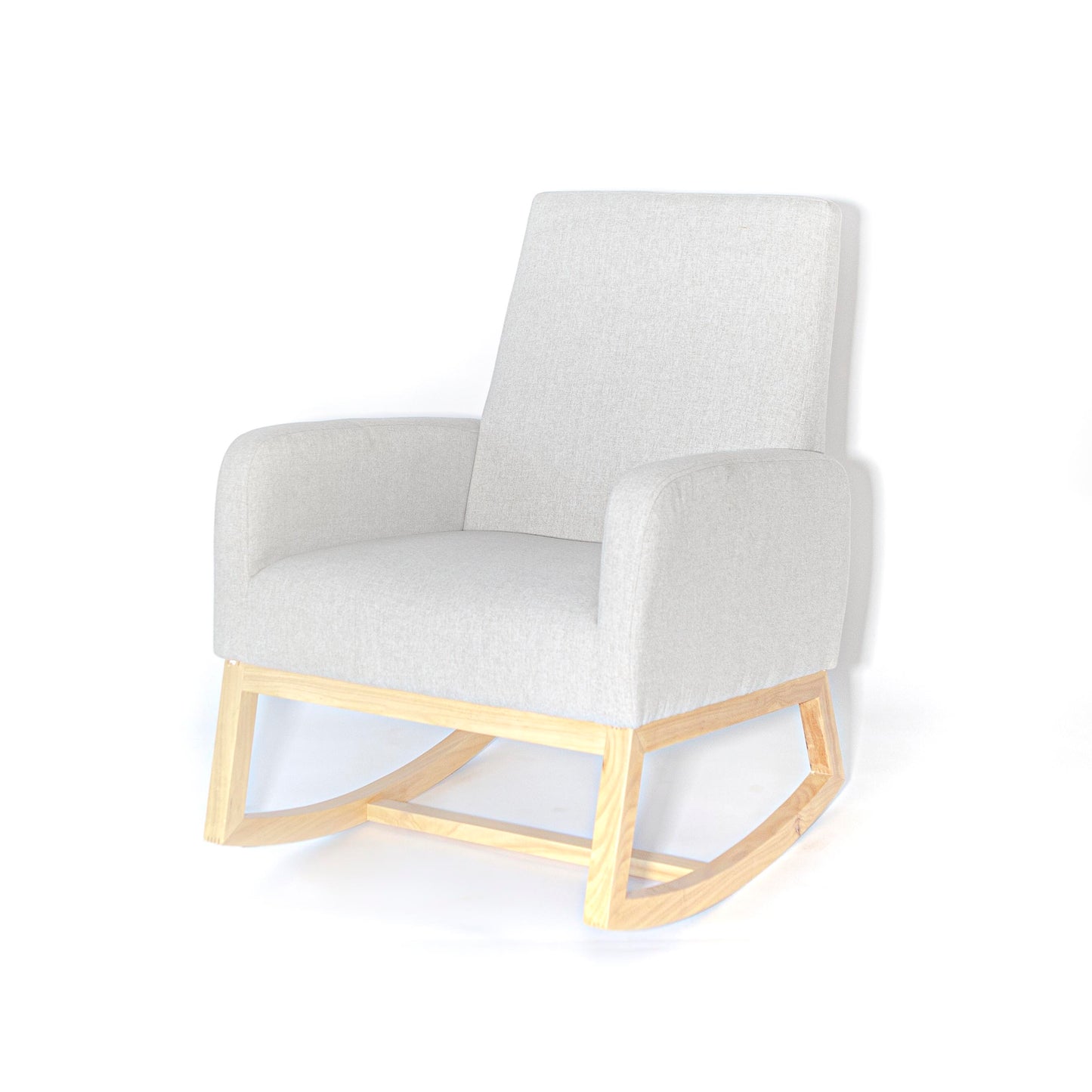 Accent Chair - Rocking Light Grey w/ Wood Legs