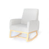 Accent Chair - Rocking Light Grey w/ Wood Legs