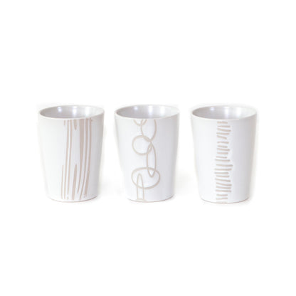 White Matte Vertical Stripe