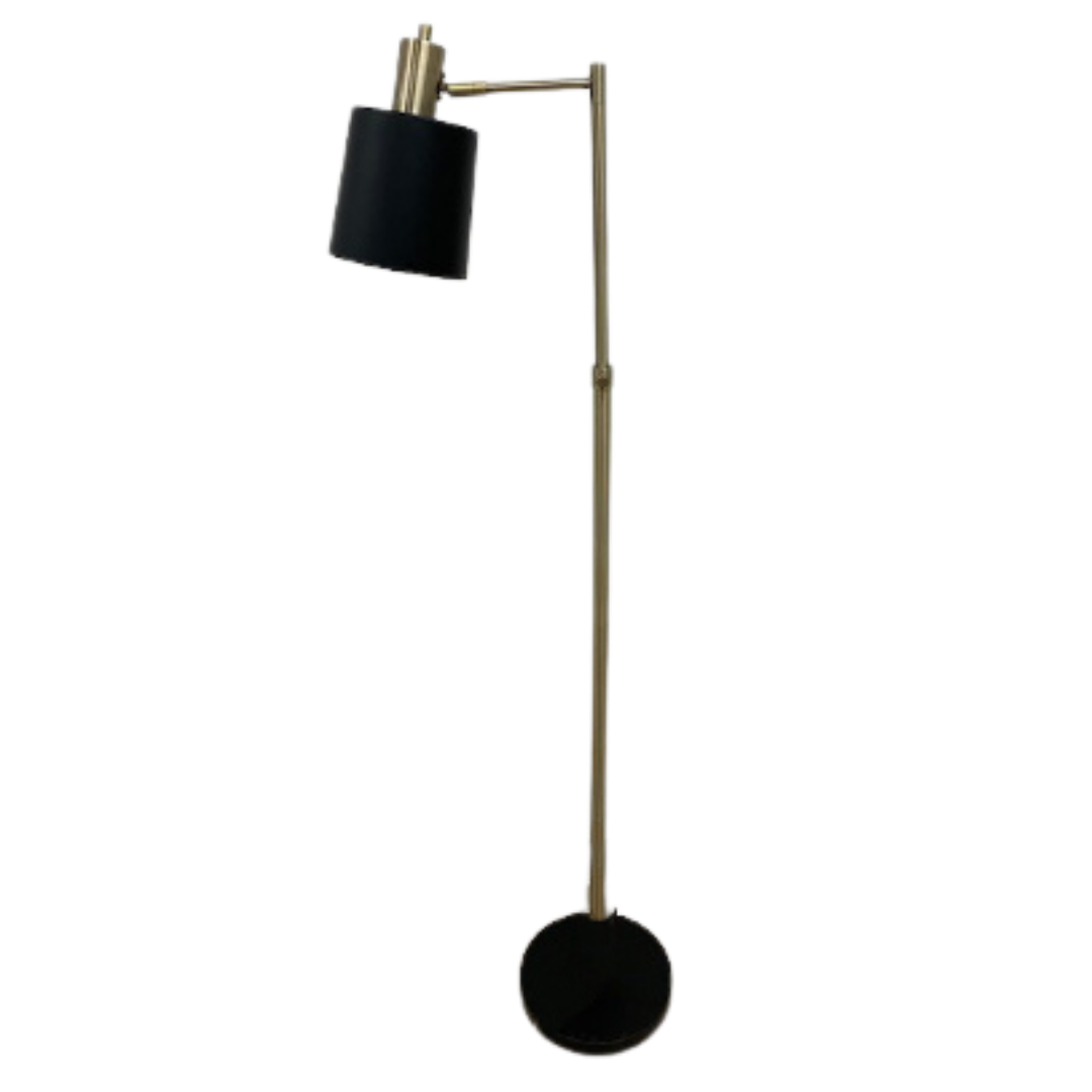Floor Lamp - Gold & Black Metal