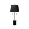 Table Lamp - Black Marble Short Cylinder Base