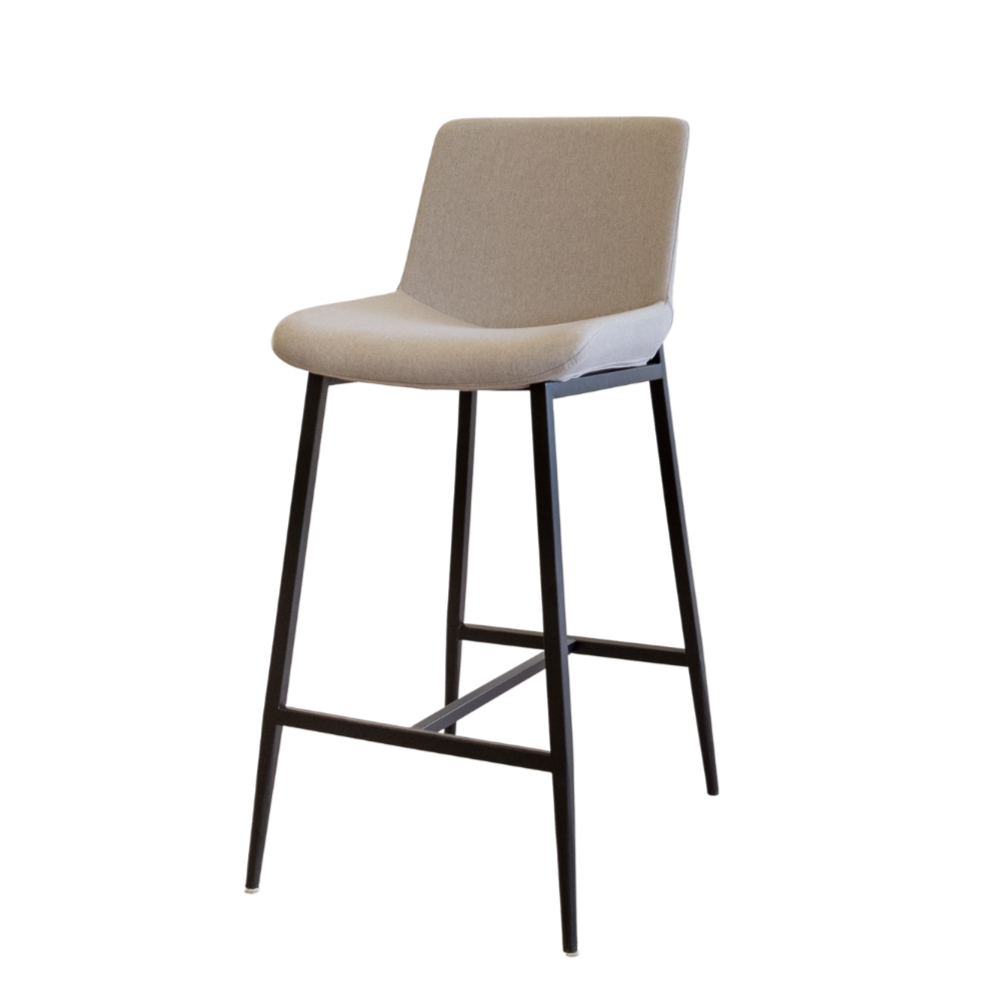 Counter Stool - Sampson Dove Matte Black Legs