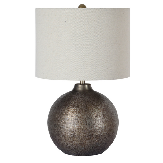 Table Lamp - Golightly Round Textured Nickel