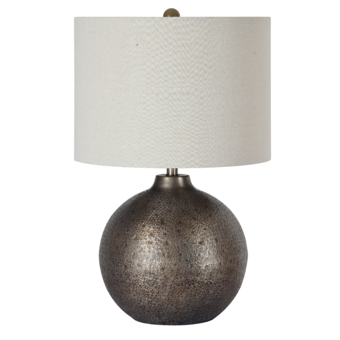 Table Lamp - Golightly Round Textured Nickel