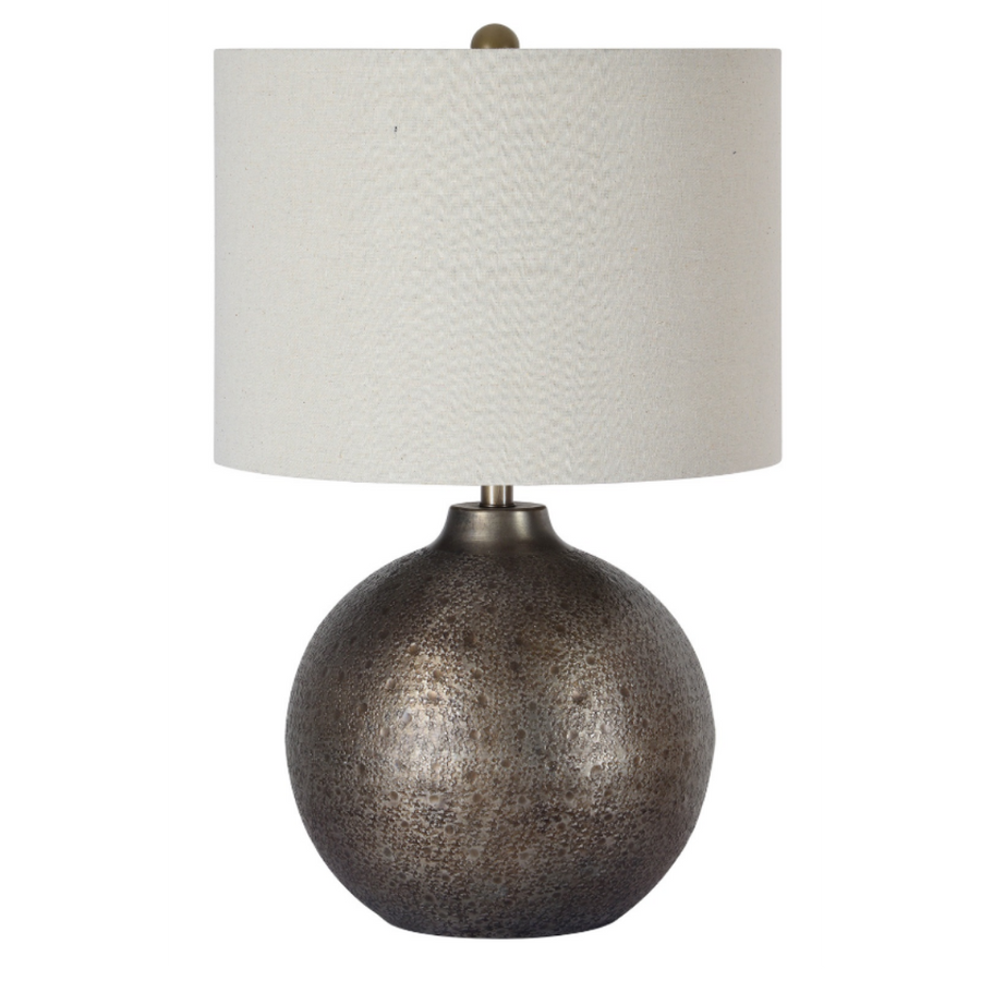 Table Lamp - Golightly Round Textured Nickel