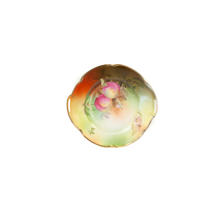 Plate - Green Louise Ceramic Peach
