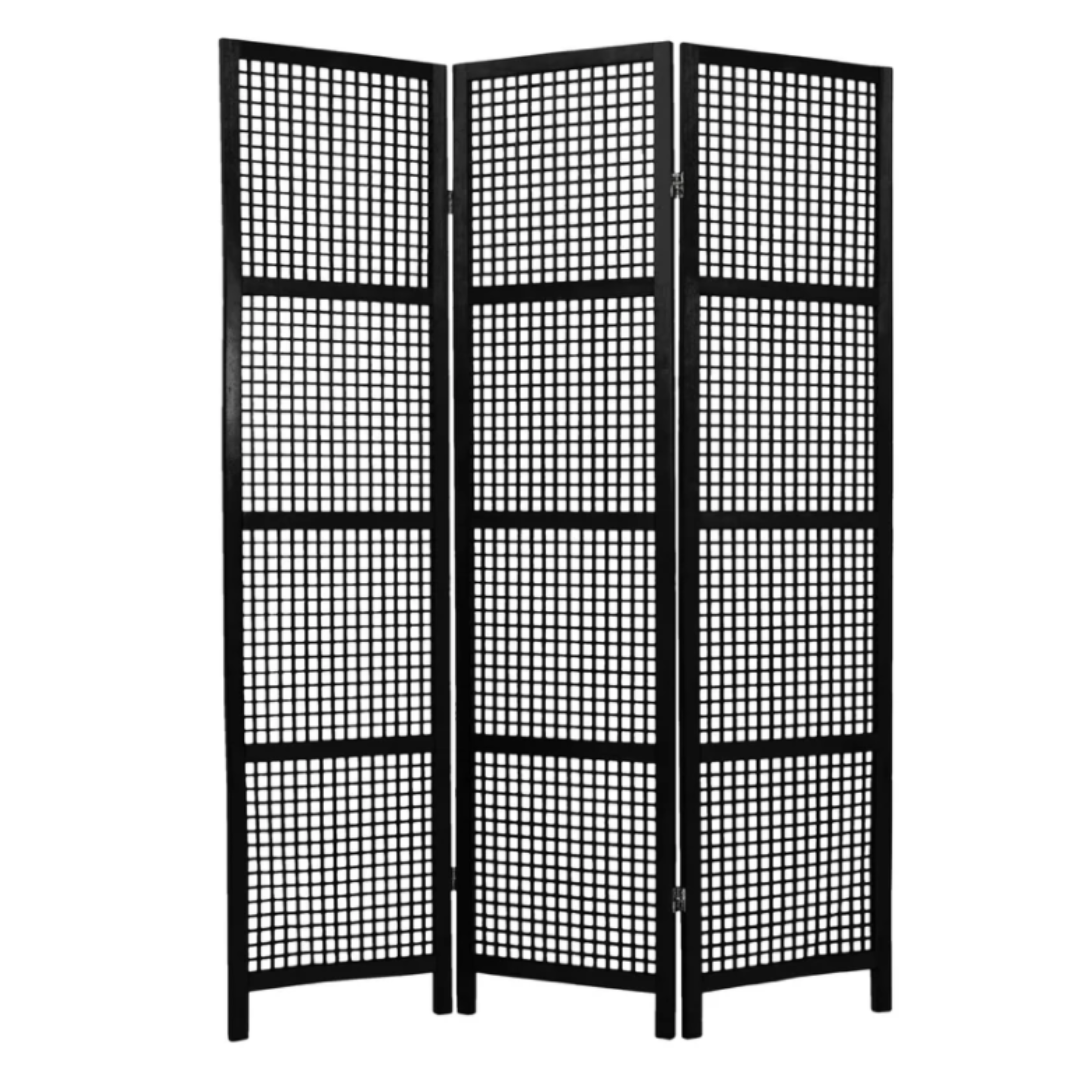Room Divider - Black Shoji 3 Panels