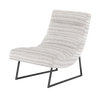 Accent Chair -  Selby Armless Grey Stripe w/ Black Legs