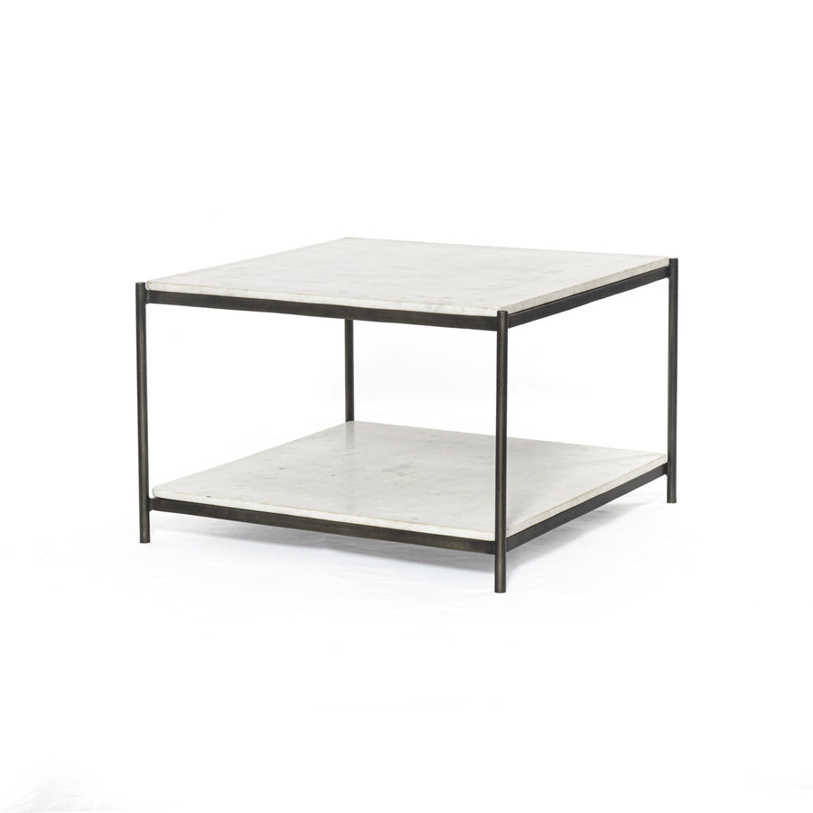 Felix Two Tier Coffee Table w/ Marble Black Frame