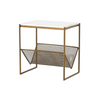 End Table - Felicity Marble w/ Brass Rack