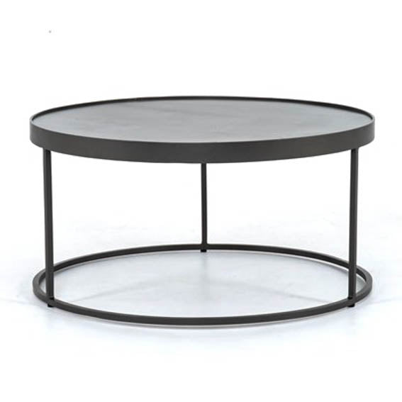 Coffee Table - Evelyn Circular Black Top 28"