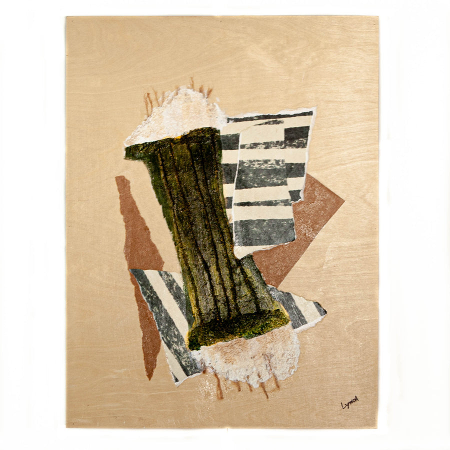 Art - Elmsley Wooden Collage 2 w/ Signature  - SMALL - CLEARED 18" x 24"