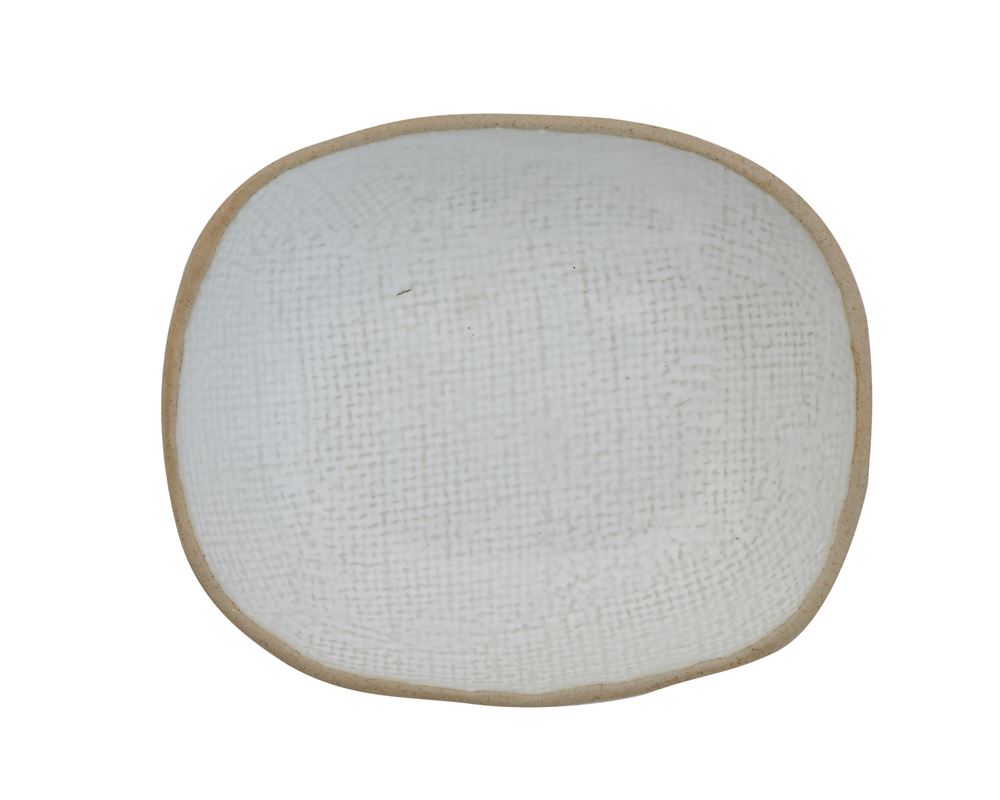 Bowl - Natural Stoneware w/ Matte White