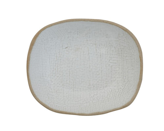 Bowl - Natural Stoneware w/ Matte White