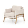 Accent Chair - Diana Cream w/ Wooden Legs