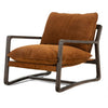 Accent Chair -  Rust Colour w/ Oak Frame