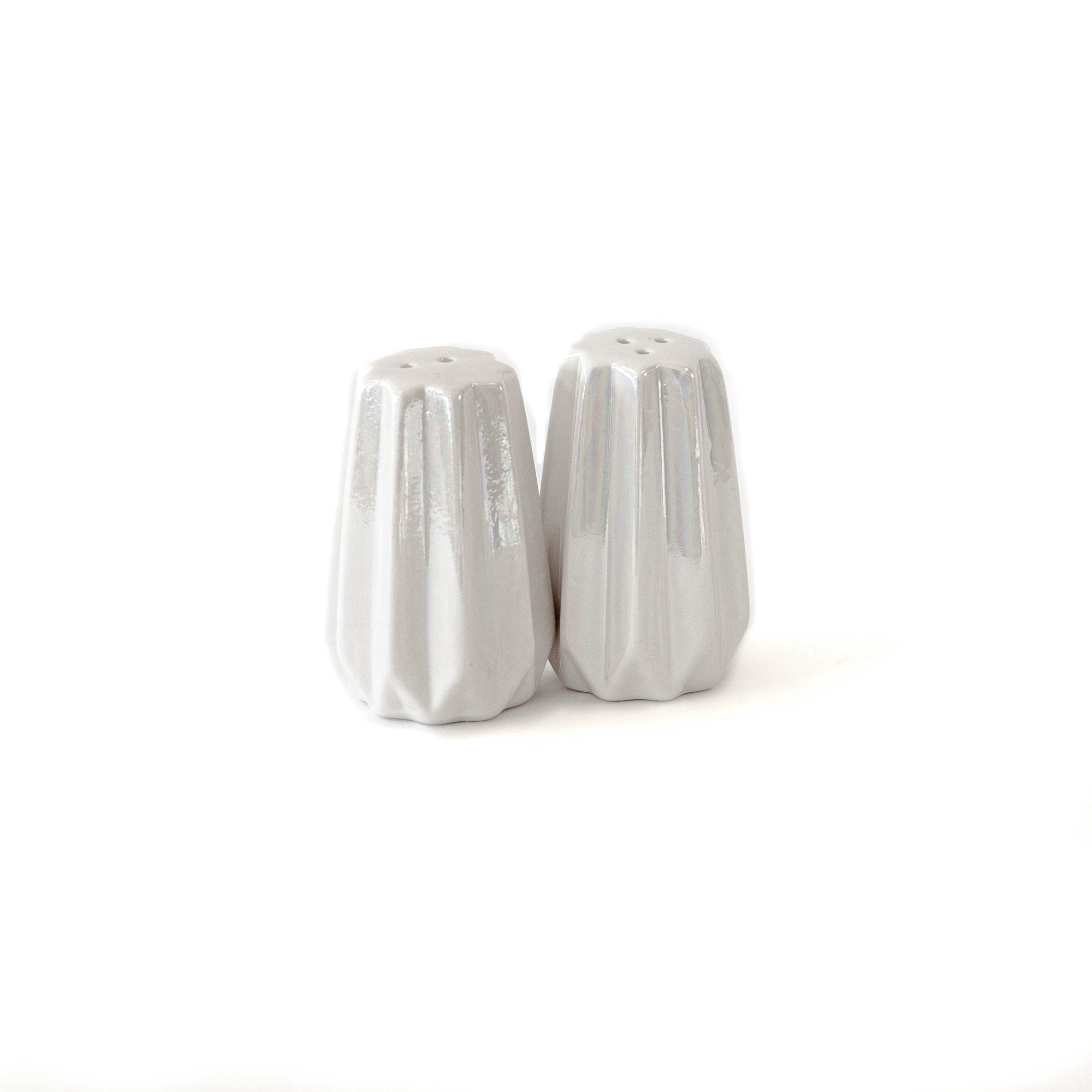 Salt & Pepper White & Pink Iridescent