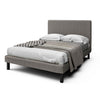 Bed - King w/ Headboard Upholstered Textured Grey