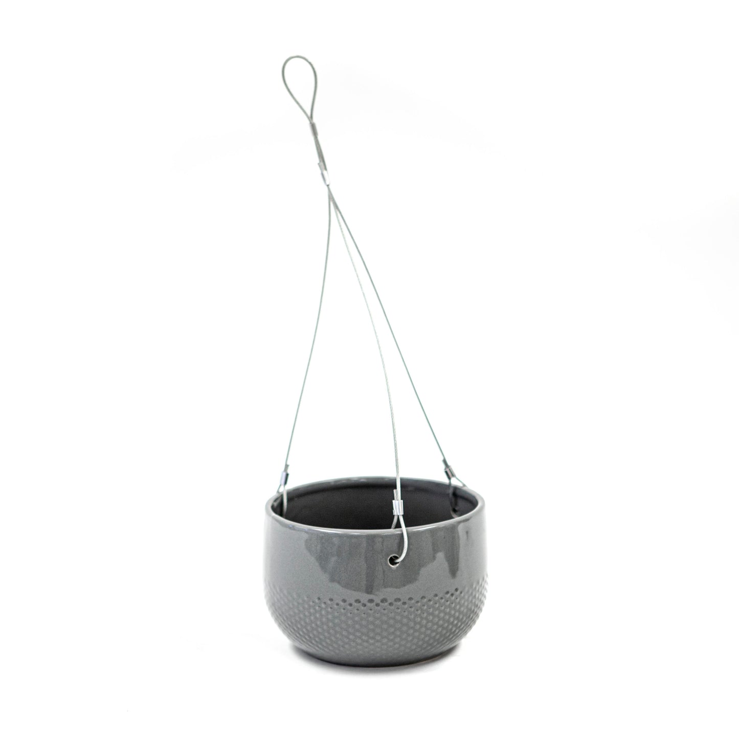 Hanging Grey with Dimples w/ Metal Wire