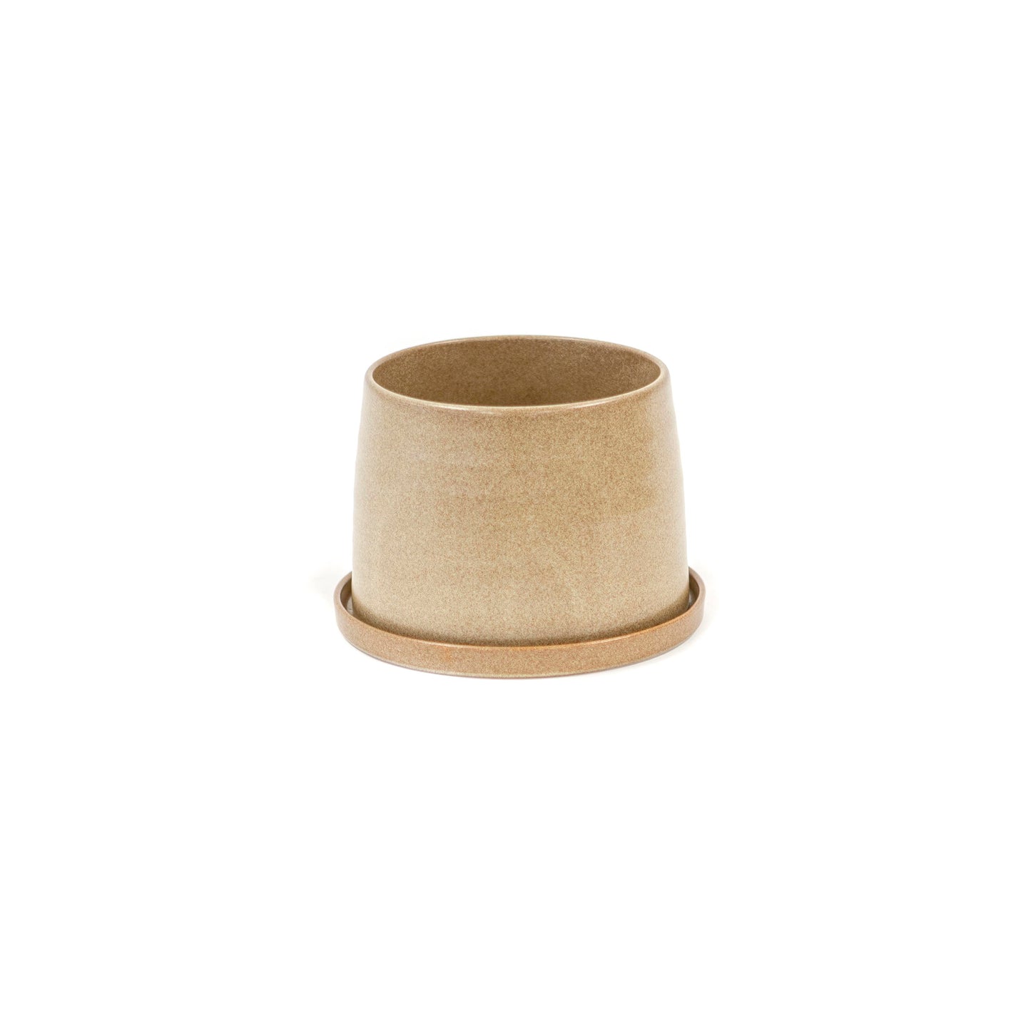Small Pot Light Brown w/ Dish