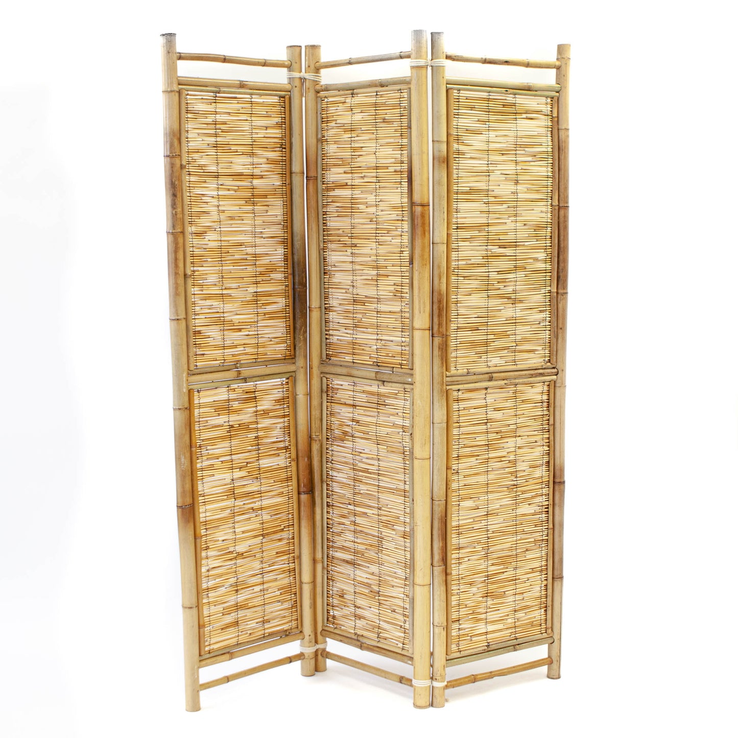 Room Divider - Reed Bamboo Natural 3 Panels