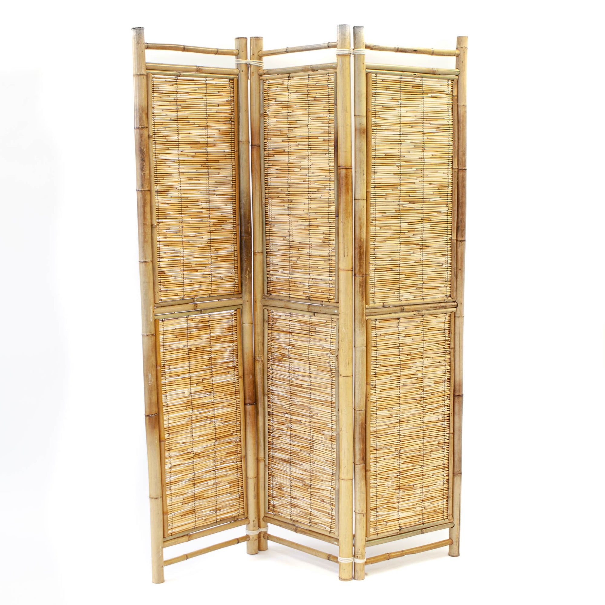 Room Divider - Reed Bamboo Natural 3 Panels