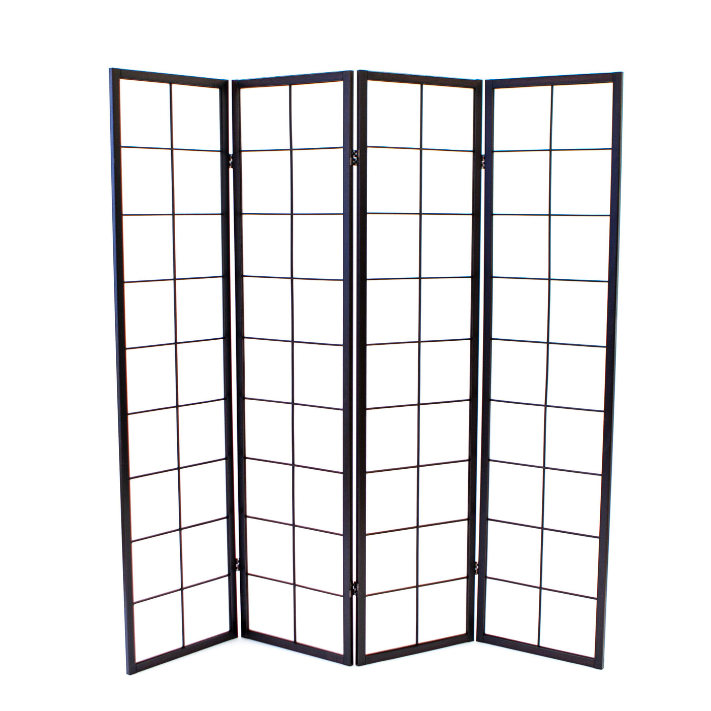 Room Divider - Paper w/ Black Accents 4 Panels