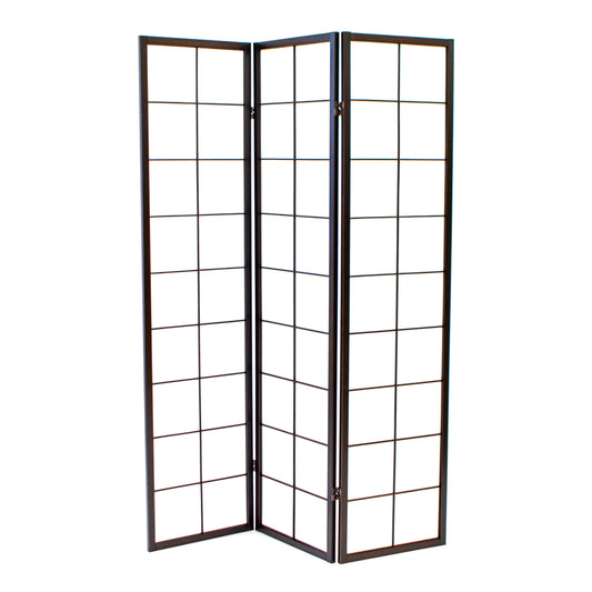 Room Divider - Paper w/ Black Accents 3 Panels
