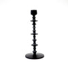 TALL Black Tiered Disk-Shaped Candle Holder